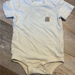 Carhartt Tan Baby Onesie with Pocket